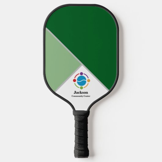 Two Tone Green Community Center voor bedrijven Pickleball Paddle (Voorkant)