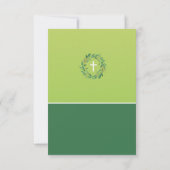 Two Tone Green Leafy Wreath Spring Doop RSVP (Achterkant)