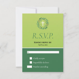 Two Tone Green Leafy Wreath Spring Doop RSVP