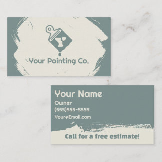 Two Tone Green Painting Company Visitekaartje