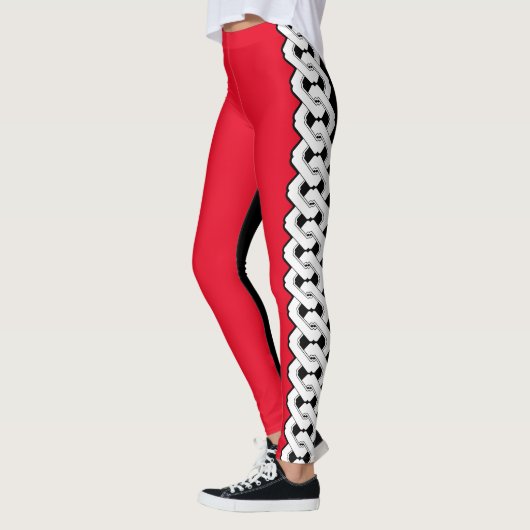 Two Tone Japans kettingpatroon Leggings (Links)