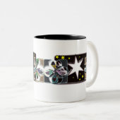 Two-tone koffie mokken sterren (Voorkant rechts)