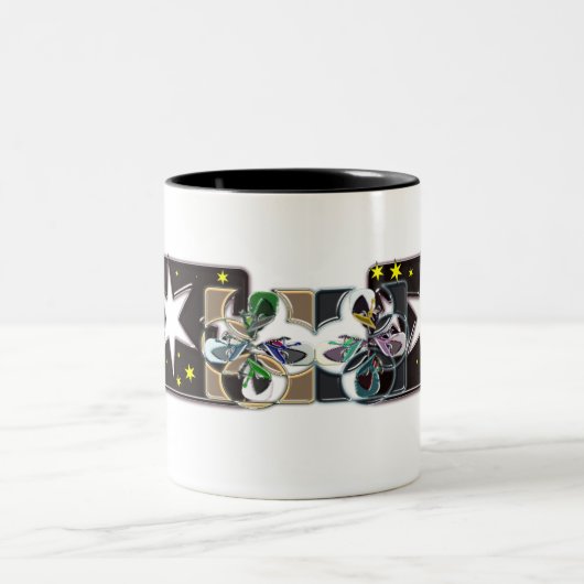 Two-tone koffie mokken sterren (Center)