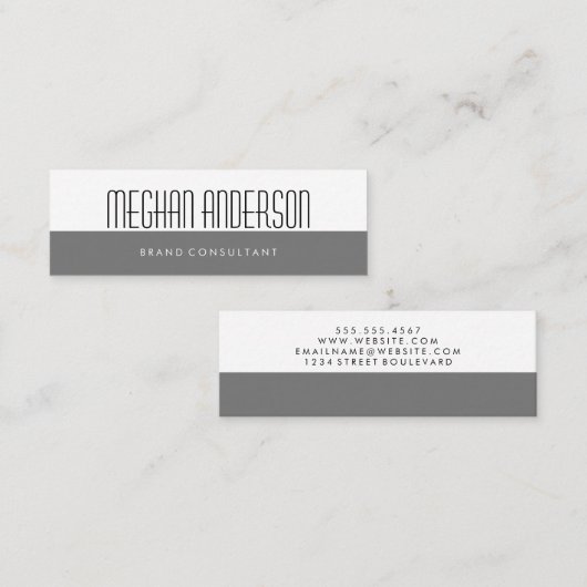 Two Tone | Minimaal Mini Visitekaartje (Voorkant / Achterkant)