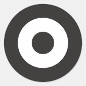 Two Tone Mod Ronde Sticker (Voorkant)