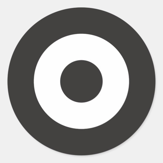 Two Tone Mod Ronde Sticker (Voorkant)