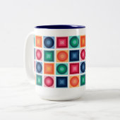 Two-Tone Mok, 15 oz Tweekleurige Koffiemok (Voorkant links)