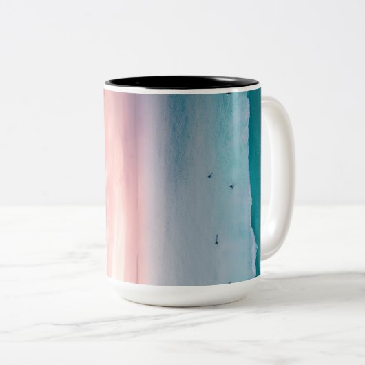 Two-Tone Mok, 15 oz Tweekleurige Koffiemok (Voorkant rechts)