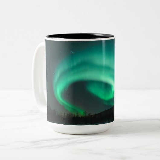 Two-Tone Mok, 15 oz Tweekleurige Koffiemok (Voorkant links)