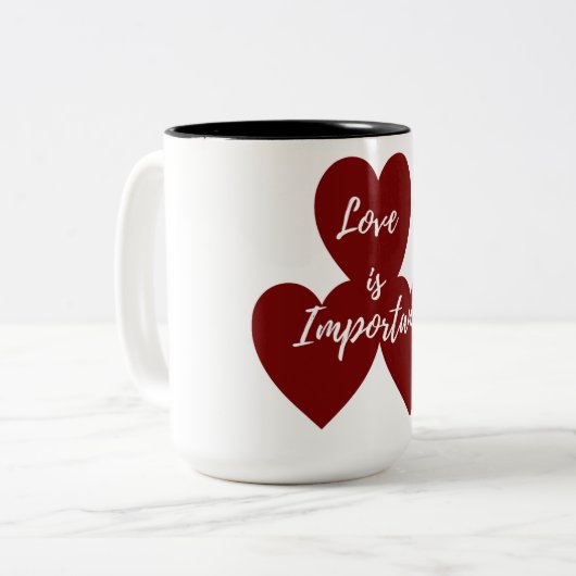 Two-Tone Mok, 15 oz Tweekleurige Koffiemok (Voorkant links)