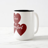 Two-Tone Mok, 15 oz Tweekleurige Koffiemok (Voorkant rechts)