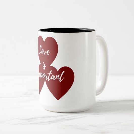 Two-Tone Mok, 15 oz Tweekleurige Koffiemok (Voorkant rechts)