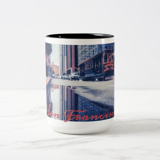 Two-Tone Mok, 15 oz Tweekleurige Koffiemok (Center)