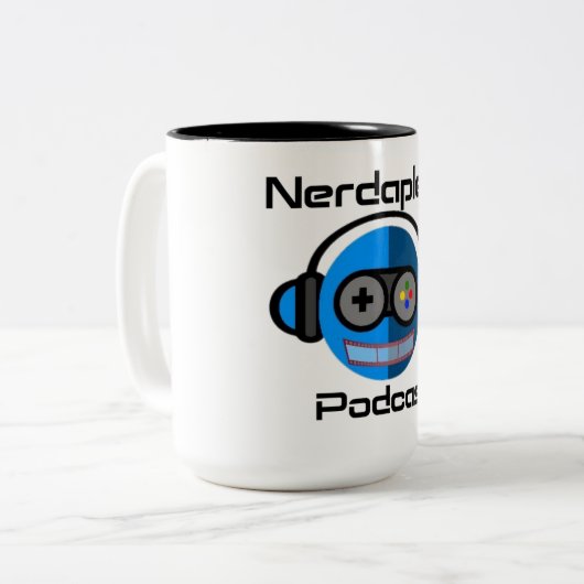 Two-Tone Mok, 15 oz Tweekleurige Koffiemok (Voorkant links)