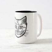 Two-Tone Mok, 15 oz Tweekleurige Koffiemok (Voorkant rechts)