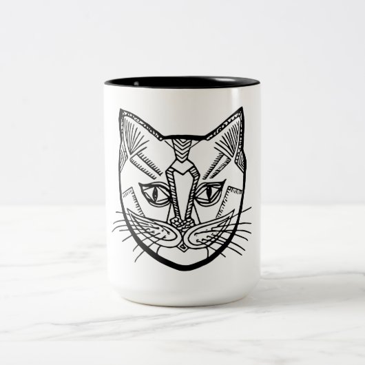 Two-Tone Mok, 15 oz Tweekleurige Koffiemok (Center)