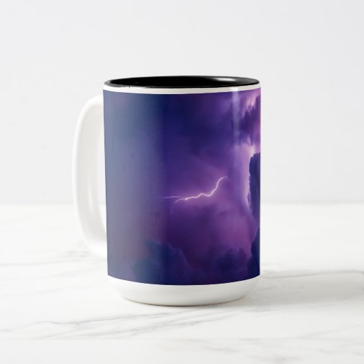 Two-Tone Mok, 15 oz Tweekleurige Koffiemok (Voorkant links)