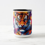 Two-Tone Mok, 15 oz Tweekleurige Koffiemok (Center)