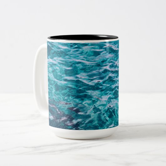 Two-Tone Mok, 15 oz Tweekleurige Koffiemok (Voorkant links)
