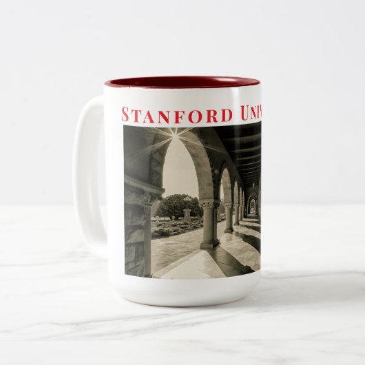 Two-Tone Mok, 15 oz Tweekleurige Koffiemok (Voorkant links)