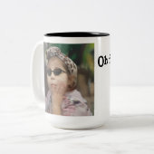 Two-Tone Mok, 15 oz Tweekleurige Koffiemok (Voorkant links)