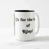 Two-Tone Mok, 15 oz Tweekleurige Koffiemok (Voorkant rechts)