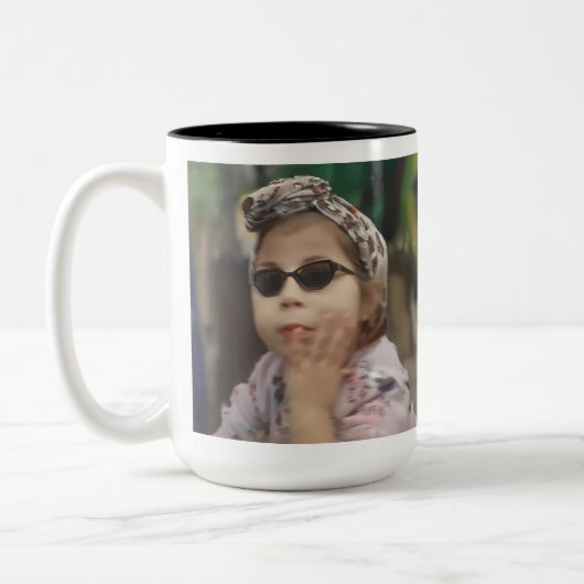 Two-Tone Mok, 15 oz Tweekleurige Koffiemok (Links)