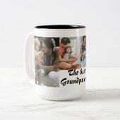 Two-Tone Mok De beste opa ooit 4 foto's zwart (Voorkant links)