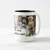 Two-Tone Mok De beste opa ooit 4 foto's zwart (Voorkant rechts)