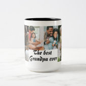 Two-Tone Mok De beste opa ooit 4 foto's zwart (Center)