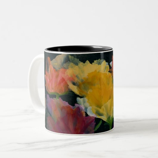 Two-tone Mok houdt 11 oz met Prachtige Abstracte (Voorkant links)