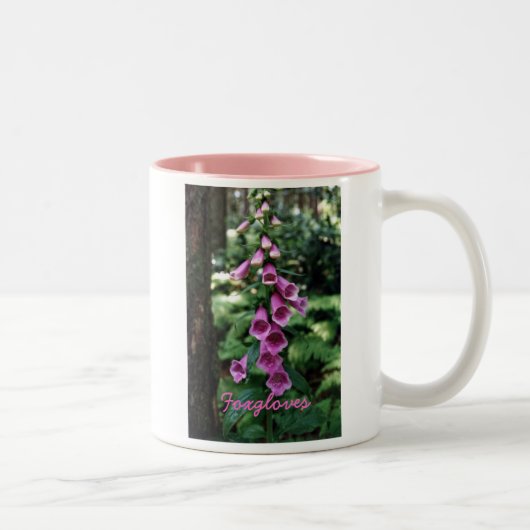 Two-Tone Mok met het Ontwerp van de Foxglove (Rechts)