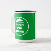 Two-Tone Mok - Voeg Afbeelding toe 15 oz White Hun (Voorkant links)