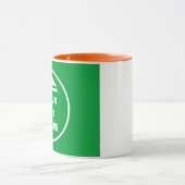 Two-Tone Mok - Voeg uw Afbeelding 11 oz wit Sinaas (Midden)