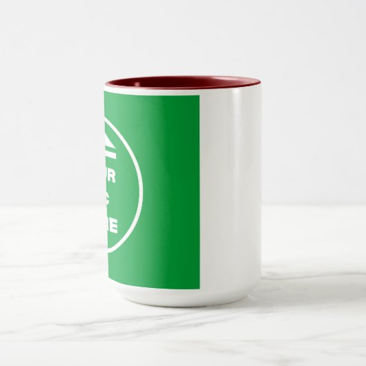 Two-Tone Mok - Voeg uw Afbeelding 15 oz White Maro (Midden)