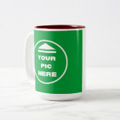 Two-Tone Mok - Voeg uw Afbeelding 15 oz White Maro (Voorkant links)