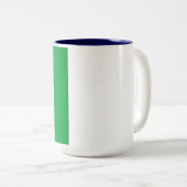 Two-Tone Mok - Voeg uw Afbeelding 15 oz White Navy (Voorkant rechts)