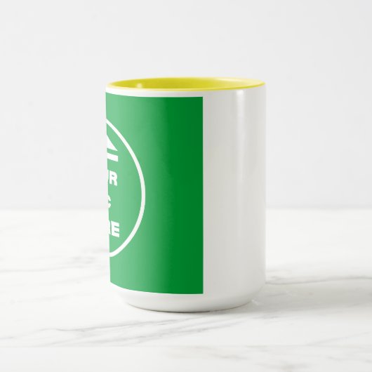 Two-Tone Mok - Voeg uw Afbeelding 15 oz Wit Geel t (Midden)