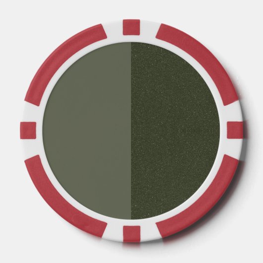 Two-Tone Moss Green Poker Chip – (Voorkant)