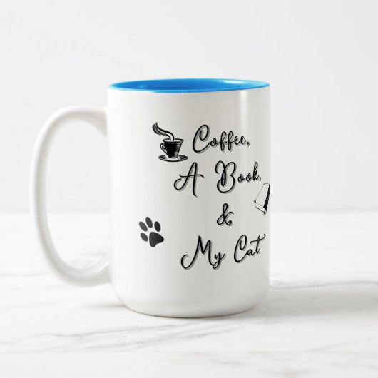 Two-tone Mug 15 oz (sky blue) Tweekleurige Koffiemok (Links)