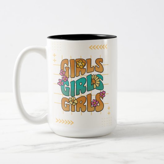 Two-Tone Mug, 15 oz Tweekleurige Koffiemok (Links)