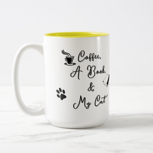 Two-tone Mug 15 oz (yellow) Tweekleurige Koffiemok (Links)