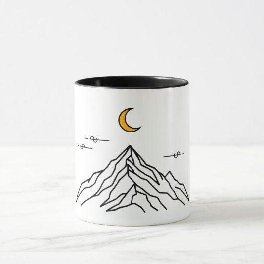Two-Tone Mug "Mountain & Moon" Mok (Midden)