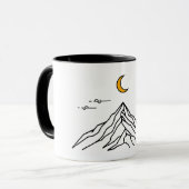 Two-Tone Mug "Mountain & Moon" Mok (Voorkant links)