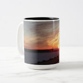 Two tone mug with stunning beautiful sunset photo tweekleurige koffiemok (Voorkant links)
