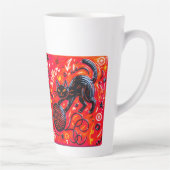 Two-Tone Neon Cat Latte Mok (Rechts)