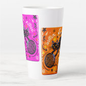 Two-Tone Neon Kitty Latte Mok (Voorkant)