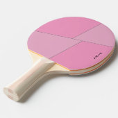 Two Tone Pink Ping Pong Paddle gepersonaliseerd Tafeltennisbatje (Voorkant Gekanteld)