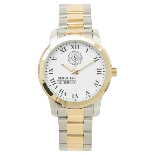 Two-Tone Roman Numeral  Gift for  Loved Ones Horloge (Voorkant)