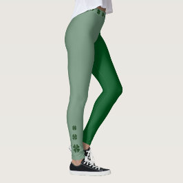 Two Tone Shamrock Ierse Lucky Charm Leggings